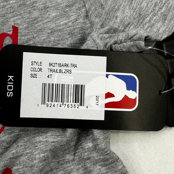 NBA Girl's Size 4T Portland Basketball Ruffle Layered Short Sleeve Dress Gray - Picture 5 of 16